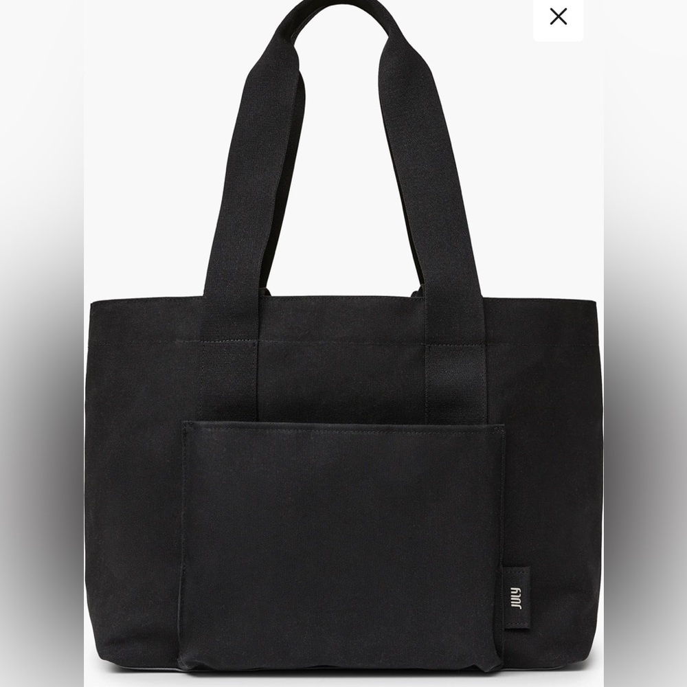 July Everyday Large Black Tote- 100% Cotton Canvas